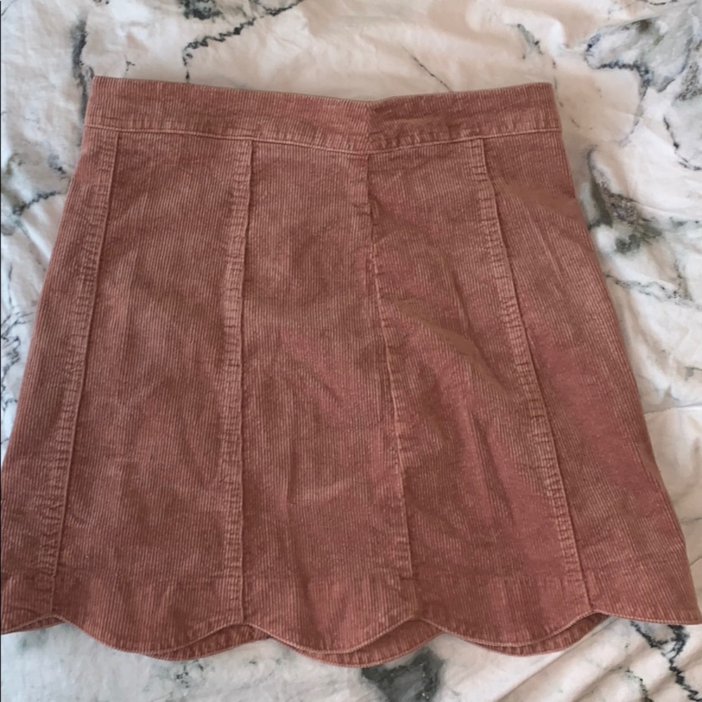 altard state pink/salmon corduroy skirt